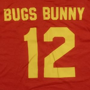 vintage Bugs Bunny Atlanta Hawks colors baseball softball jersey shirt 50/50